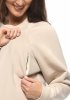 MijaCulture - 3 in 1 light super soft maternity and nursing sweatshirt Olivia M019 Beige